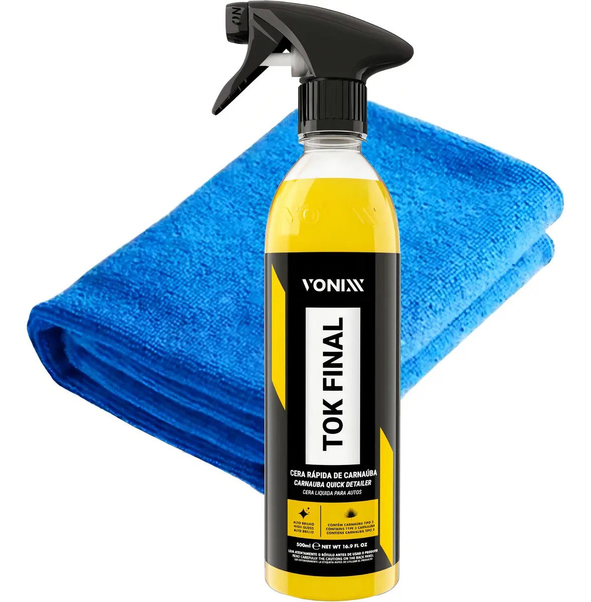 Cera líquida Vonixx Tok Final de 500 ml com toalha de microfibra