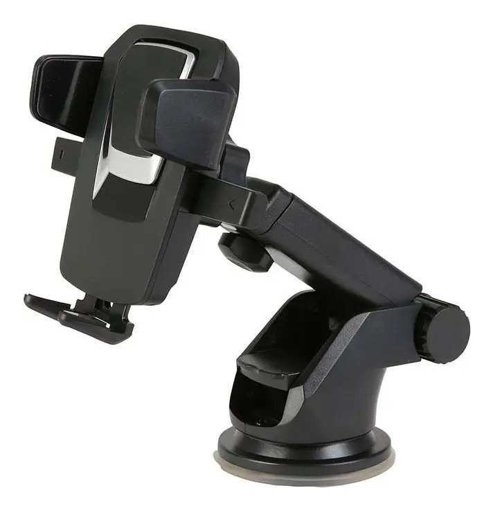 Suporte de celular para carro com ventosa e trava automática